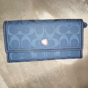 Coach signature trifold wallet